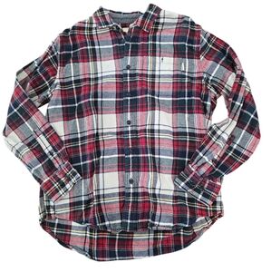 WOOLRICH VTG‎ Plaid Cotton Flannel Long Sleeve Shirt Size Large